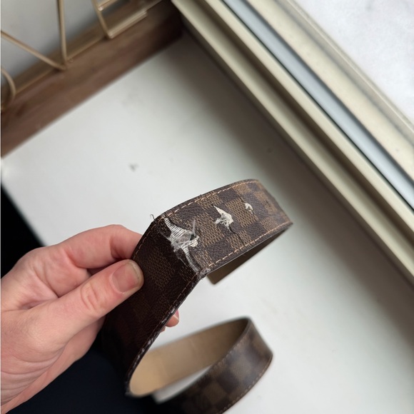 Louis Vuitton Brown Checkered Men's Belt - Picture 4 of 7